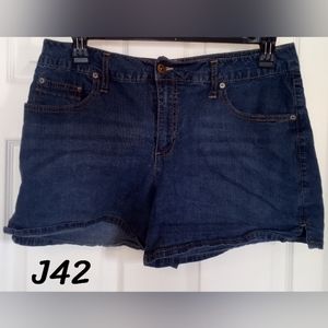FADED Glory dark blue denim shorts Sz 16, Jean shorts